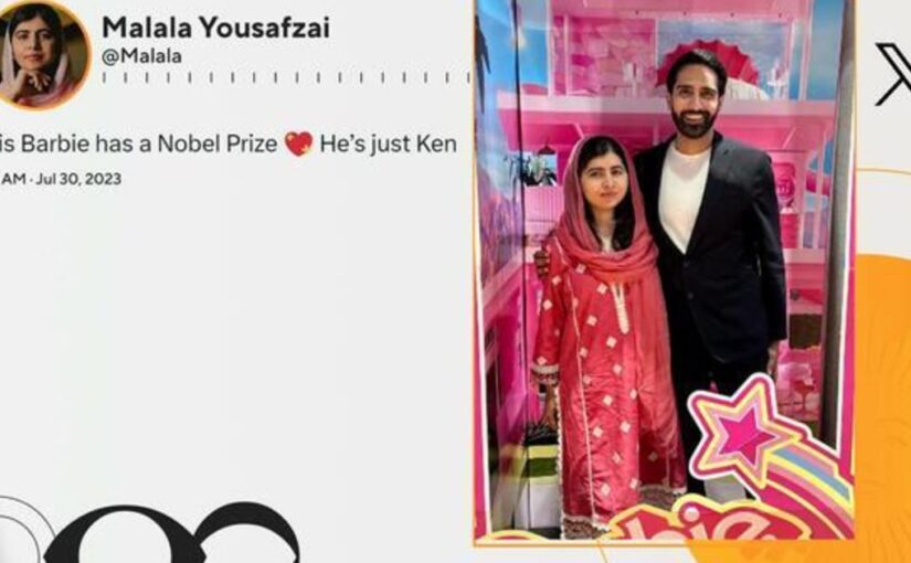 Malala Yousafzai has playful “Barbie” moment with husband