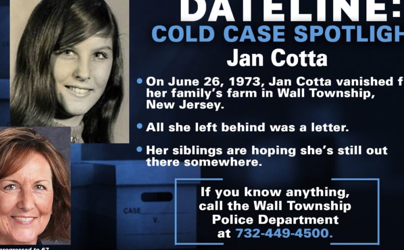 Siblings hoping for answers in 1973 disappearance of New Jersey teen Jan Cotta 