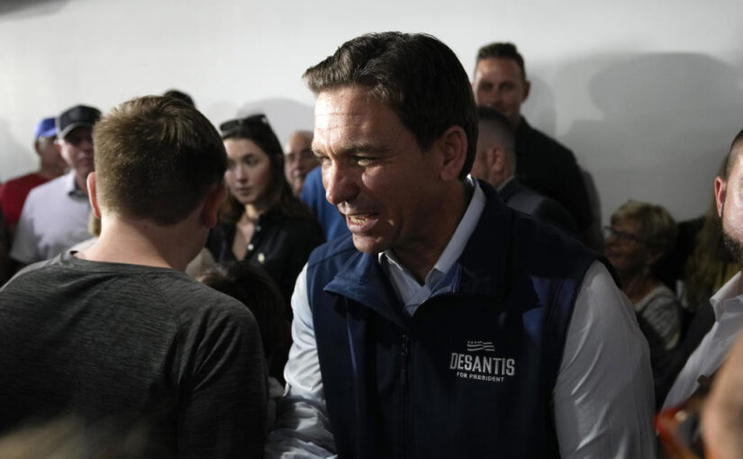 DeSantis barnstorms through Iowa to boost his candidacy, as his campaign adjusts
