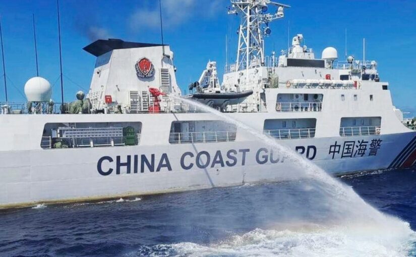 China fires water cannon at Philippines boat in South China Sea