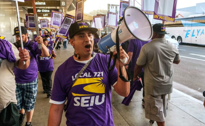 Los Angeles city employees go on strike, alleging exploitative conditions