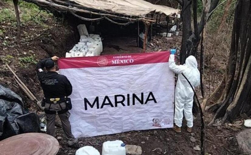 In a first, Mexican marines find huge cache of dynamite in cave-like meth lab run by drug cartel
